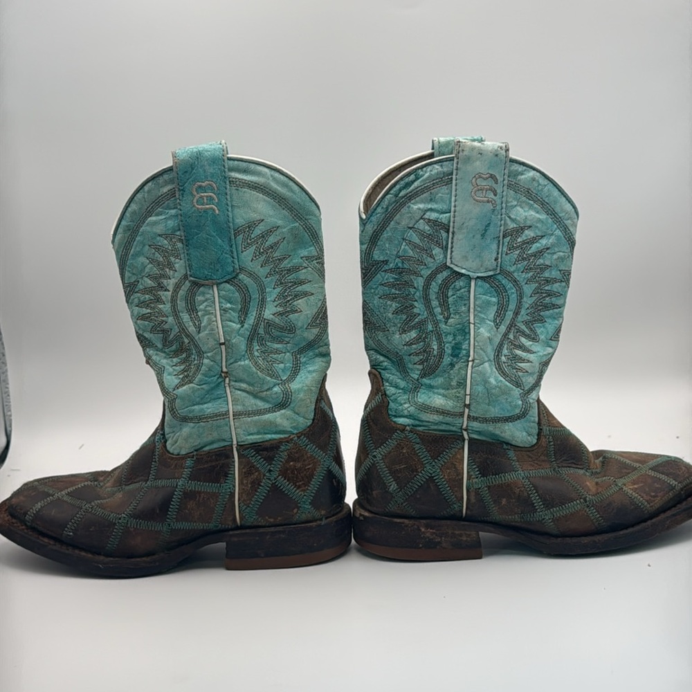 Anderson Bean Western Leather Cowboy Cowgirl Boots size 10